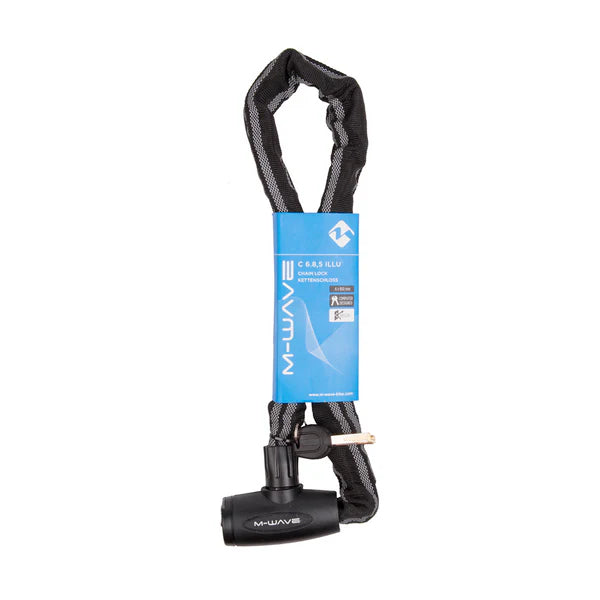 Cadena Seguro Bicicleta M-Wave 6X850mm textil reflectivo