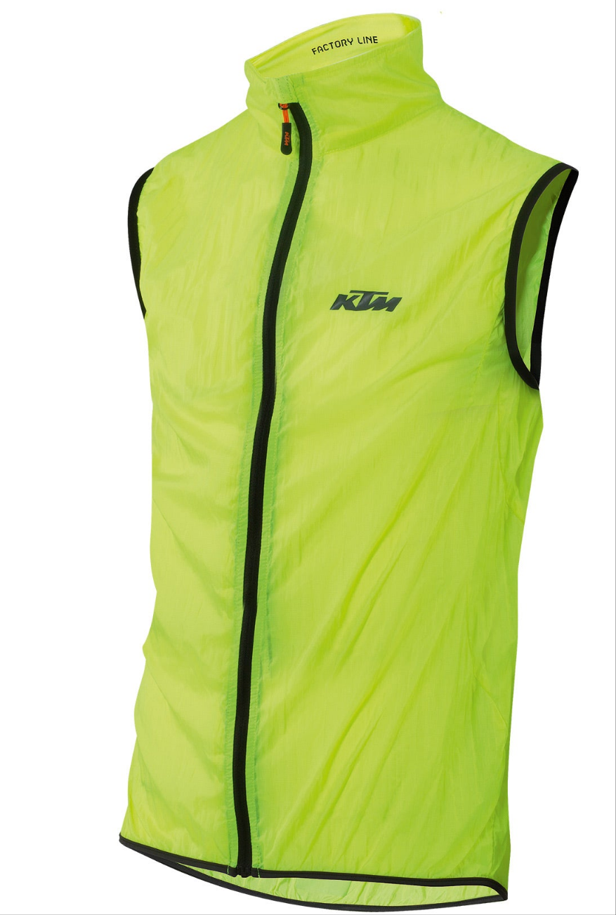Chaleco cortaviento ciclismo KTM Factory Line Amarillo