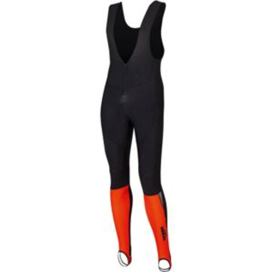 Pantalon largo térmico ciclismo KTM Bib long spring negro/naranja