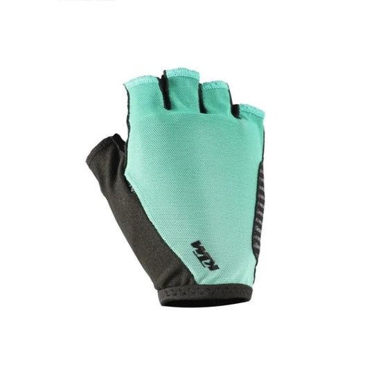 Guantes ciclismo mujer KTM Factory Team cortos verdes/negro